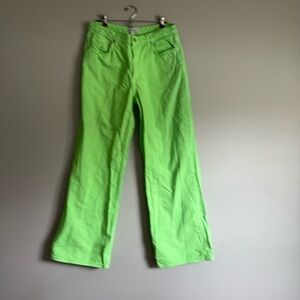 ZARA The Boogie Pant, size 10, neon green